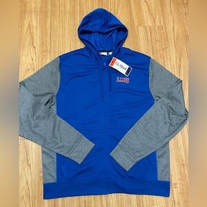 LMU Loyola Marymount University Blue Gray Warmup Jacket Full Zip Hood Size: L